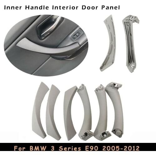 New Car Inner Door Panel Handle Pull Trim Cover For BMW E90 3 Series 2005-2012 LHD Car Inner Door Handle Armrest Cover Shell