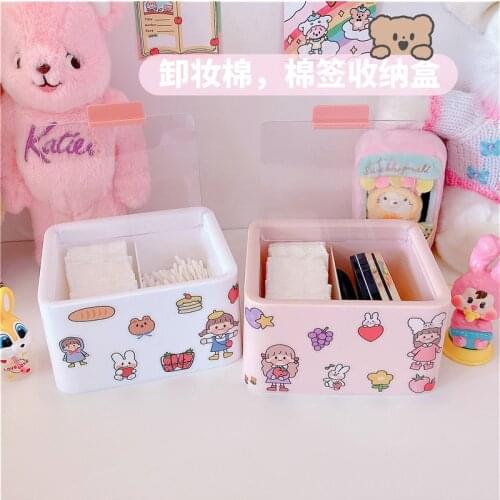 New Cotton swab lipstick Dustproof Earrings Stand Portable Jewelry Storage Box Drawers Rack Holder Transparent Display Box