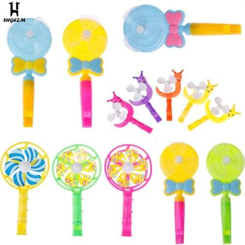 Plastic Windmill Whistling Handle Toy Pinwheel Cheerleading Toys For Kids Children For Toys