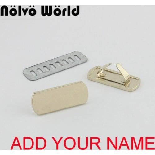 5-20-100 pieces,36*14mm light gold handbag rectangle metal purse label tags,bags purse metal labels,add YOUR LOGO