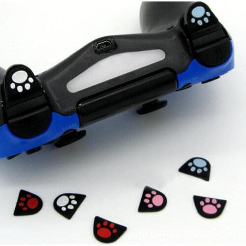 Silicone Cat Paw L2 R2 Trigger Buttons Sticker Cover Case for Sony Playstation Dualshock 4 DS4 PS4 Pro Slim Controller Gamepad