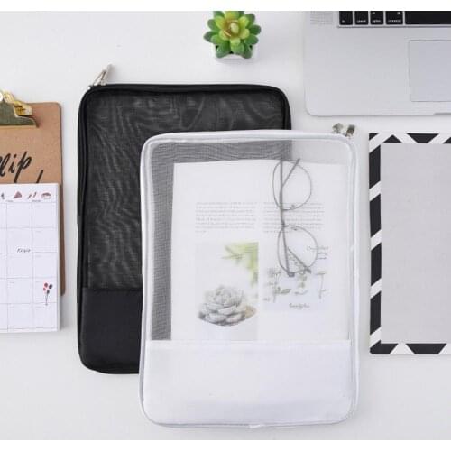 Documents Bag Translucent Zipper Compact Design Student Case Paper Examination Nylon Bag for Garden for Documents for Student