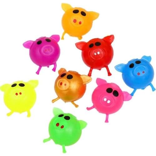 Decompression Jello Pig Cute Anti Stress Fidget Splat Water Pig Ball Vent Toy Venting Sticky Pig Squishy Funny Gift