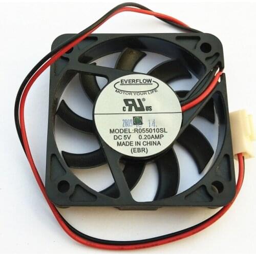 R055010SL For Everflow 5010 5cm Fan 2-Wire Ultra-Thin Mute 5cm 5V 0.20a 2100RPM