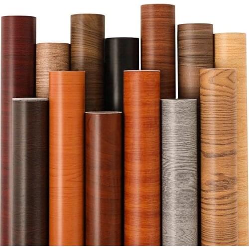 Wood grain sticker thick waterproof self-adhesive wallpaper wardrobe cabinet old door furniture table renovation decorative wood