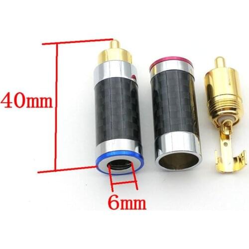 High quality COPPER RCA Male Plug Audio Video Cable Adapter Solder