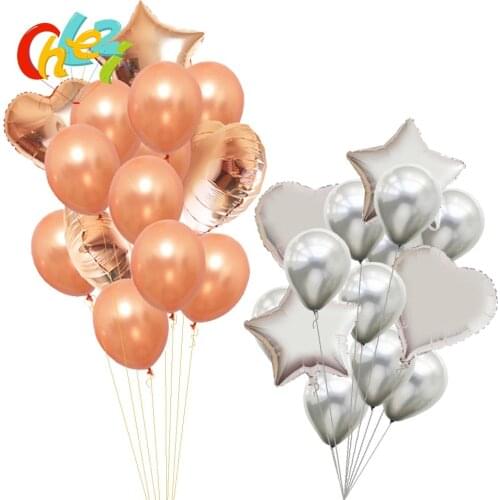 14PCS Party Decorations Helium Balloons Baby Happy Birthday Party Wedding Festival room garden Decor 12inch 18inch balloon kids