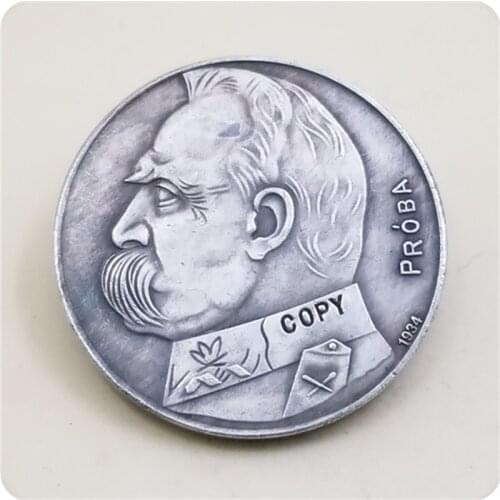 1934 Poland 10 Zlotych (Jozef Pilsudski - Shooter eagle) COPY COIN