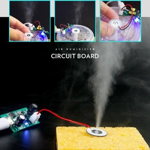 2x 16MM 1.5-3W USB Mini Humidifier DIY Kits Mist Maker And Driver Circuit Board Fogger Atomization Film Atomizer