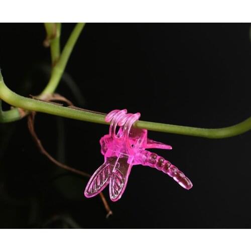Orchid Clips 30Pcs Dragonfly Orchid Grower Support Cute Garden Plant Flower Vine Support Clips