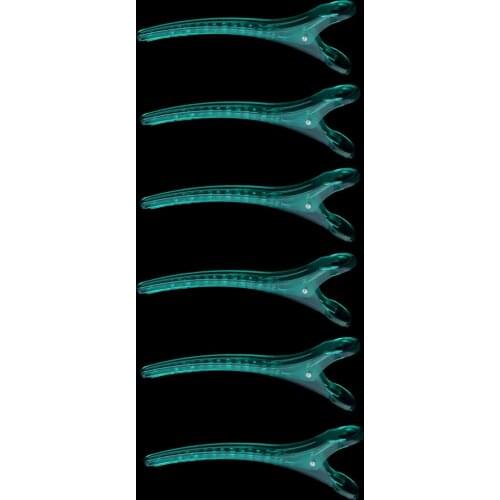 Lot Of 6 Pieces Plastic Salon Hair Clips Hairdressing Clamps Hairpins 12cm