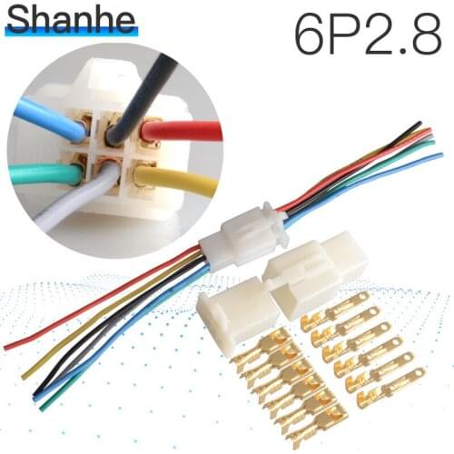 6P 2.8mm terminal Automotive motor bicycle Motorcycle Connector auto car terminal connector
