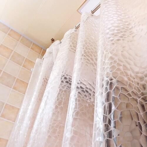Aggcual Partition EVA shower curtain bathroom mildew-proof thickened 3D water cube Bath curtain waterproof decor accessory y20