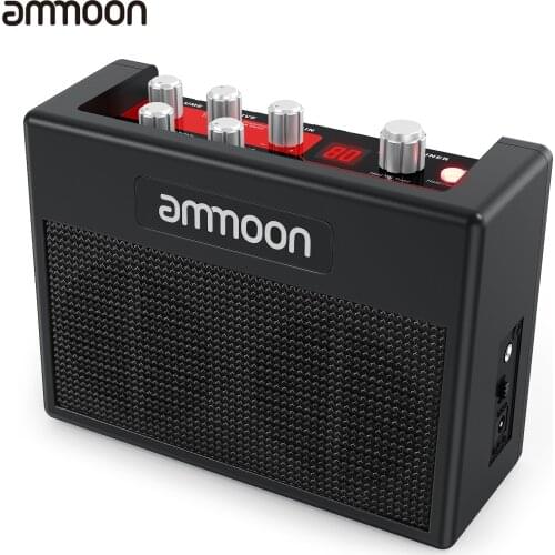 Ammoon POCKAMP Guitar Amplifier Amp 5 Watt Built-in Multi-effects 80 Drum Rhythms Support Tuner Tap Tempo with Aux Headphone