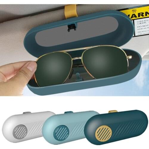 Glasses Cases Sunglass Holder In The Car Glasses Holder Clip Support Car Eyeglass Case Glasses Box Cover Holder In The Car