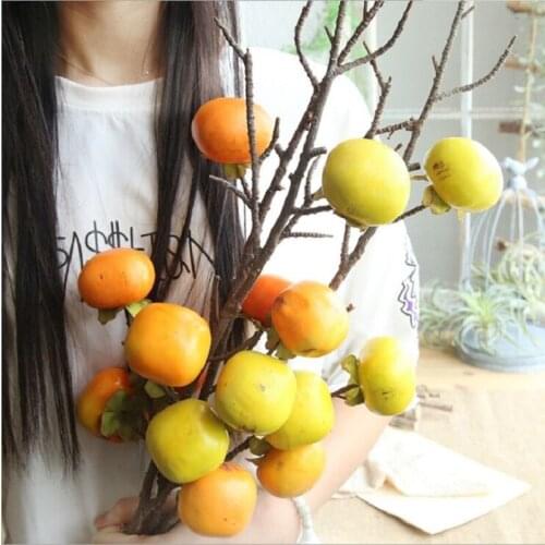 Persimmon artificial fruit artificial flower Home decoration wedding flowers false blossom fake fruit