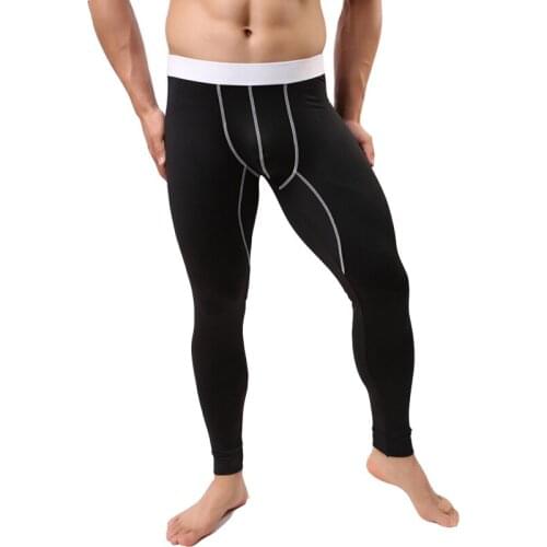 Winter Thermal Underwear Men Long Johns Sexy Mens Under Pants Bottoms Pajama Low Rise Tight Legging Pouch Thermal Wear