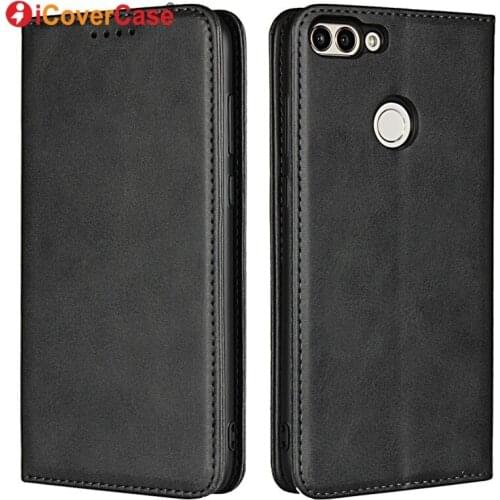 Magnetic Cases For Huawei P Smart Psmart Case Leather Wallet Soft Silicon Cover For Huawei Enjoy 7S Mobile Phone Accessory Coque