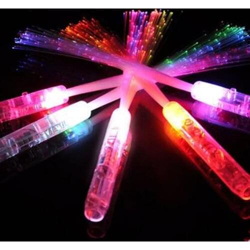 New 35cm Led toys led light stick toy colorful blinking sticks glow by fiber optic concert props light magic wands stick toys