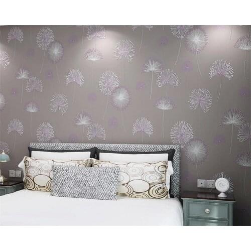 Beibehang behang Elegant Pastoral Dandelion Wallpaper Living Room 3d Wallpaper Roll Hotel Decoration wallpaper for walls 3 d