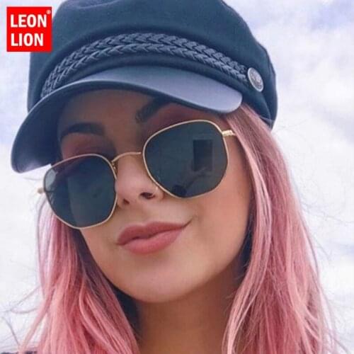 LeonLion Alloy Small Frame Sunglasses Women Glasses Classic Metal Square Sun Glasses Men Vintage Mirror Lunette De Soleil Femme