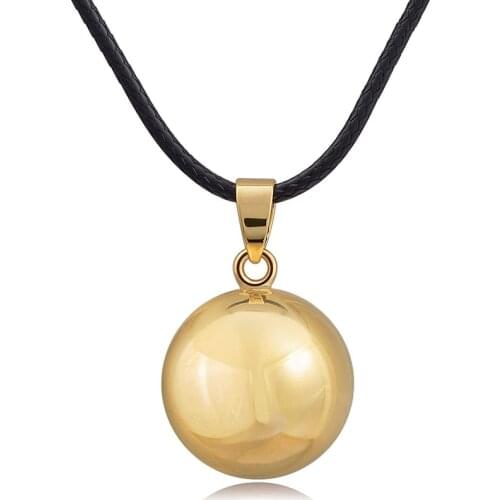 Harmony Ball Necklace Brilliant Pregnancy Chime Bola Pendant 80cm 31" Long Chain for Mother