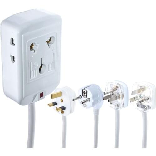 Power Cord Male Plug to Female Socket Adapter Extension Power Cable AU EU UK Plug TO Large South African Socket Conversion