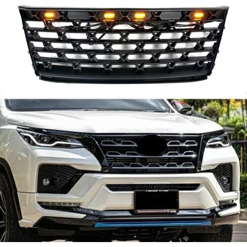 Modified For Fortuner Grill Mesh For Fortuner 2020 2021 Front Bumper Mesh Cover Grills Grille For Trims Racing Front Grill