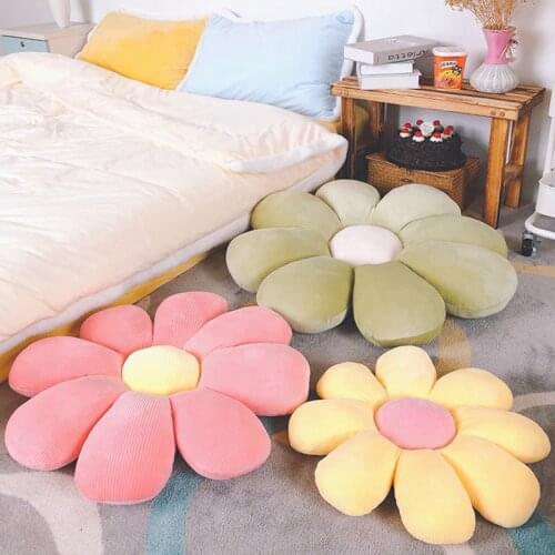 Cute Daisy Throw Pillows Ins Home Decorative Pillow Soft Office Chair Cushions Thicken Bedroom Floor Cushion Amortiguar Cojines