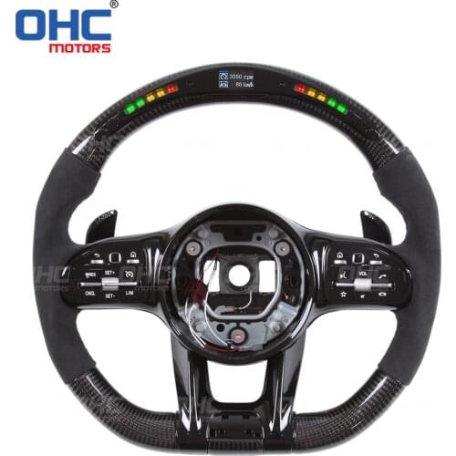 LED Steering Wheel compatible for C43 C63 E53 E63 S63 GT GT63 GT R GLC63 CLC43 GLE43 GLE63 G63 A45