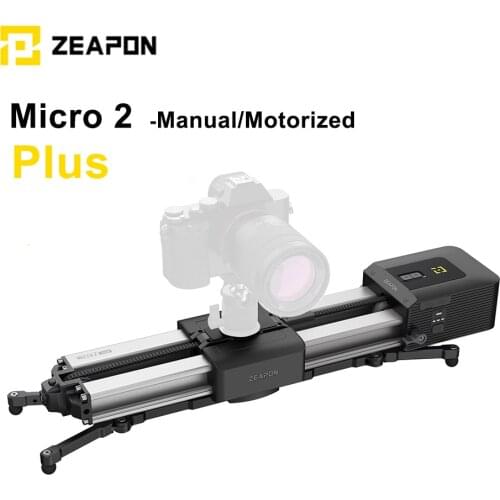 Zeapon Micro 2 Plus Motorized Manual Camera Slider Double Distance Parallel Macro Track DSLR Slider Ultra Silent Motor