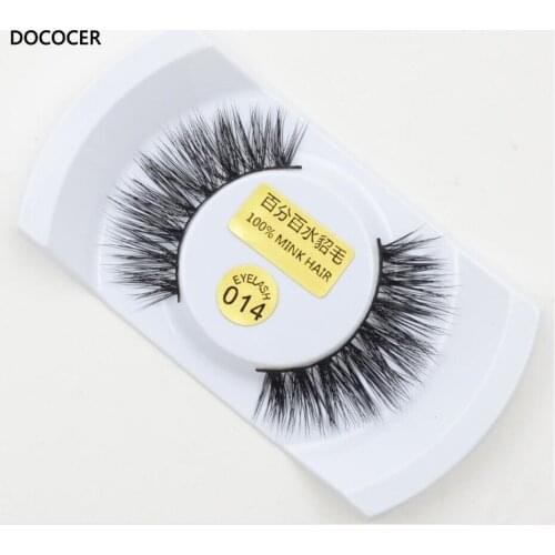1 Pair 100% Real Mink 3D Cross Thick False Eye Lashes Extension Makeup Super Natural Long Fashion Pro soft False Fake Eyelashes