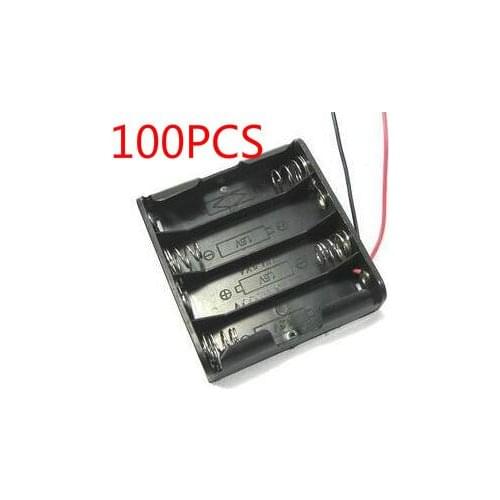 100 pcs AA Storage Battery Case Plastic Box Holder With 4 High Quality Hot Selling Slots