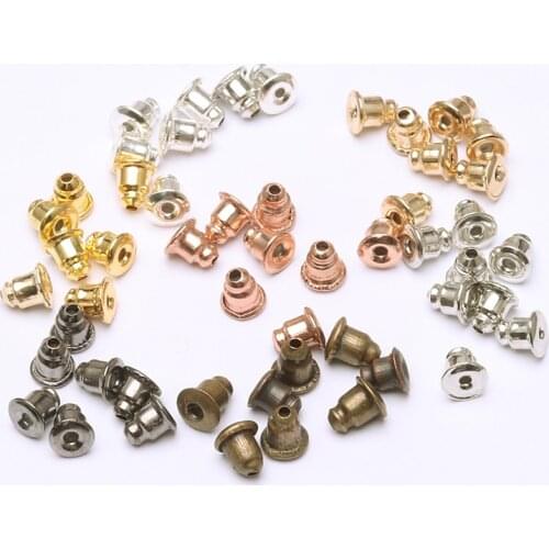 100pcs Stud Earring Plugging Blocked Rubber Ear Backs Earring Stoppers DIY Earrings Jewelry Making findings Accessories Supplies