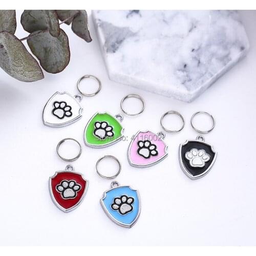 300pcs Engraved Pet Dog Tags Custom Cat ID Name Tags for Pets Personalized Shield Shape Pet Supplies