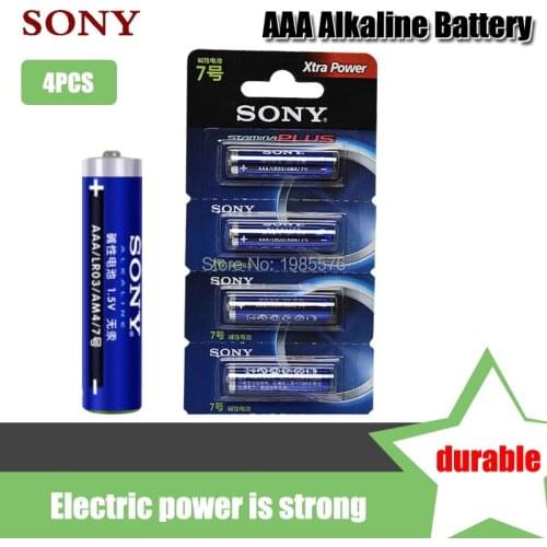 4PCS Original Sony 1.5V AAA Alkaline Battery LR03 AM4 For Electric toothbrush Toy Flashlight Mouse clock Dry Primary Battery