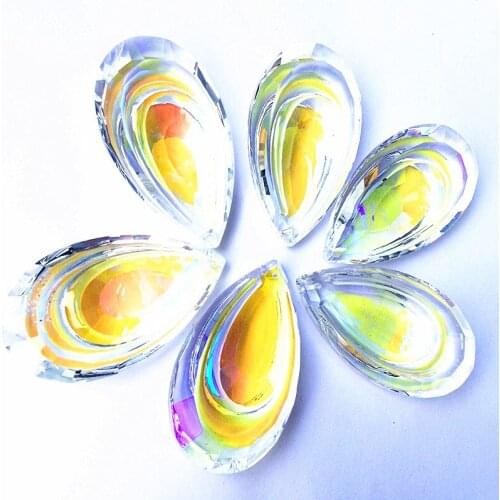 63mm Crystal Glass Chandelier Parts Drop Pendant Cristal Prisms Curtain Window Suncatcher Fengshui Crafts DIY Home Hanging Decor