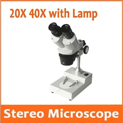 20X 40X PCB Welding Binocular Stereoscopic Microscope WF10X Cellphone Repairs Stereo Microscope Mobile Phone Halogen lamp