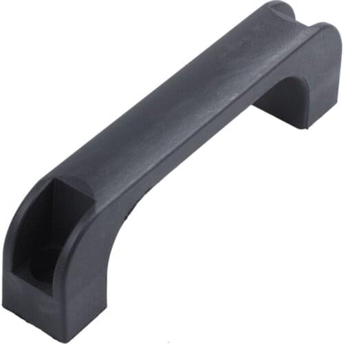 Door Cabinet Black Plastic Rectangular Pull Handle 5.2"