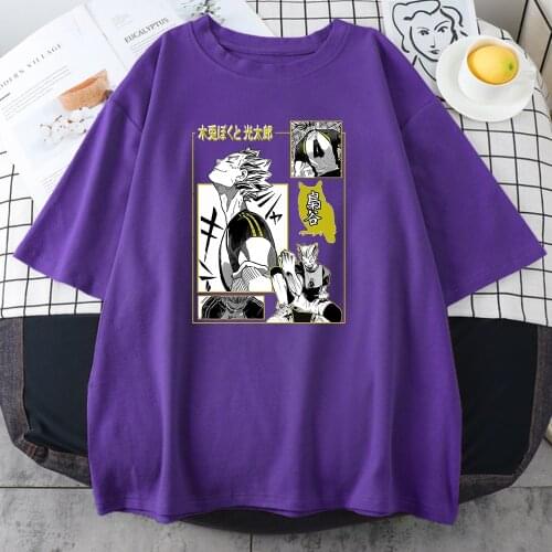 Haikyuu Bokuto Japanese Tshirts For Girls Summer Casual Short Sleeves Tops Harajuku T-Shirt Street Harajuku Womens Tees 2021