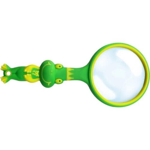 G5AB High-Grade Optical Lens Magnifying Glass Reading Plastic Magnifying Glass Rubber Handheld Magnifier Children Kids