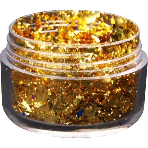 Imitation Gold Foil Fragment B Gold Nail Glitter for DIY Nails Sticker Art Nail Decorations Multi Color Gold Leaf Flakes