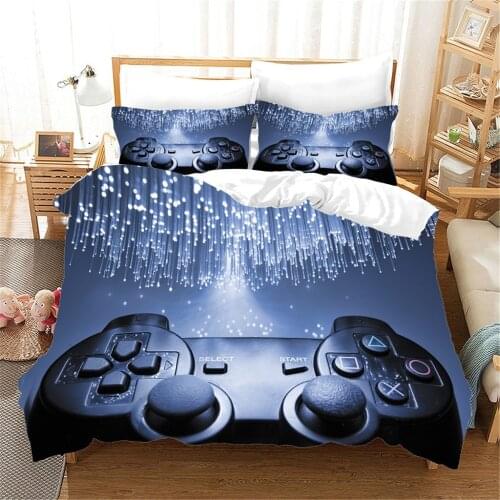 Gamepad Bedding Set for Boys Queen Modern Gamer Comforter Cover Video Game Quilt Duvet Cover Kids Children Bedroom Decoration