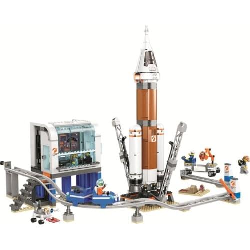 873pcs Compatible 60228 space deep rocket launch control building blocks 6 Mini Figures Toy