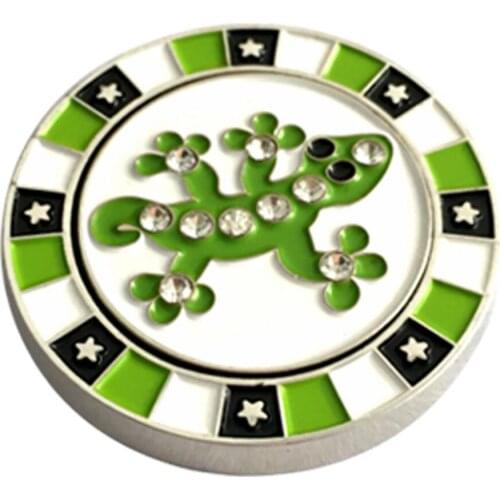Magnetic Golf Clip Ball Marker Zinc Alloy Golfer Training Aid Lizard