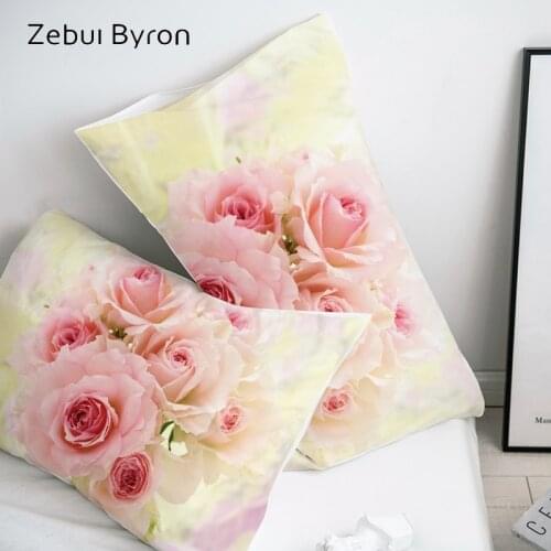 3D HD Pillow Case Pillowcase Custom/50x70/50x75/50x80/70x70 Decorative Pillow Cover,Bedding Wedding Rose,Drop Ship