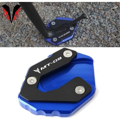 MT09 Kickstand For YAMAHA MT 09 MT-09 Tracer FZ09 2014 2015-2021 Motorcycle CNC Foot Side Stand Extension Pad Enlarger Cover