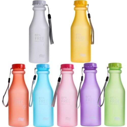 550ml Portable Sports Water Bottle Leak-Proof Anti Dropping Water Bottle Unbreakable Drink Cup Colorful Unbreakable Outdoor