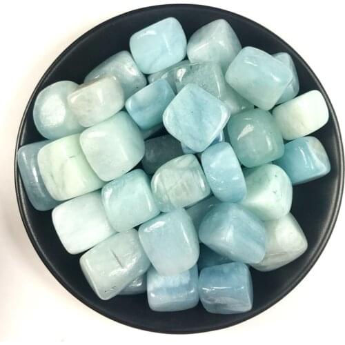 Drop Shipping Natural Stone Clear Aquamarine Quartz Blue Crystal Mineral Specimen Rock Chip Gravel Rough Raw Energy Decoration
