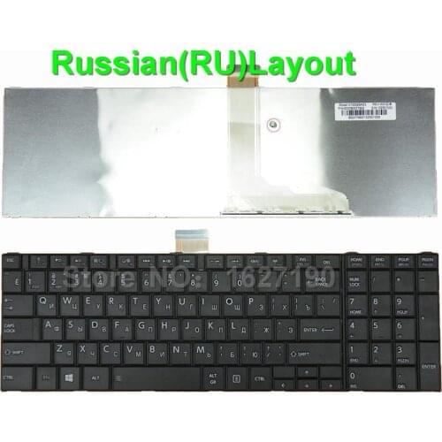 New Russian RU Keyboard For TOSHIBA C850 BLACK(For Win8) Repair Replacement New Notebook keyboards